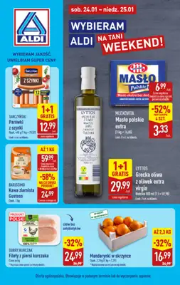 Aldi - gazetka promocyjna Wybieram Aldi na tani weekend! od soboty 24.01 do niedzieli 25.01