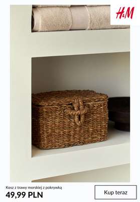 Kosz z trawy morskiej z pokrywką