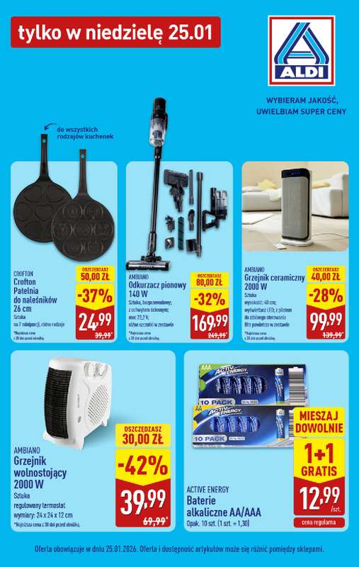 Aldi - gazetka promocyjna Tania niedziela 25.01 w Aldi! od niedzieli 25.01 do niedzieli 25.01 - strona 11