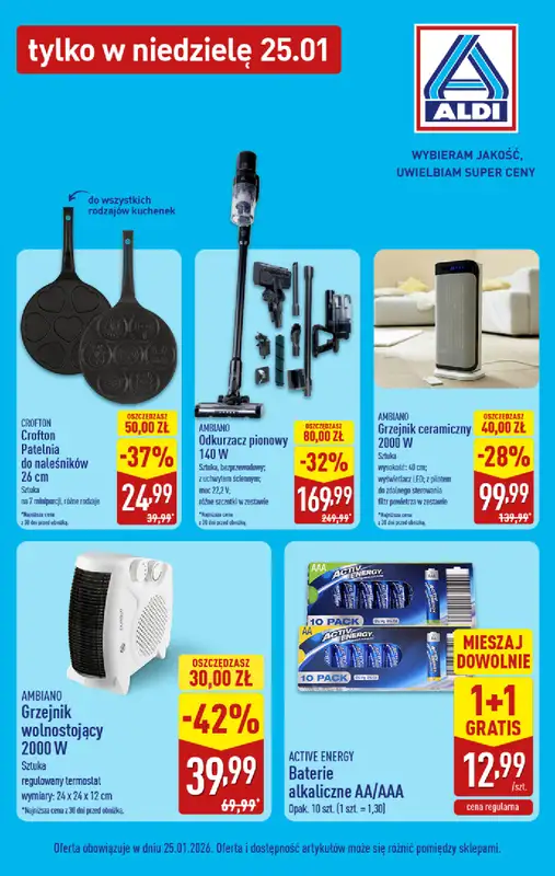 Aldi - gazetka promocyjna Tania niedziela 25.01 w Aldi! od niedzieli 25.01 do niedzieli 25.01 - strona 11