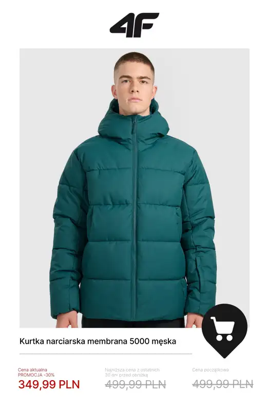 4F - gazetka promocyjna Kolekcja narciarska do -50% od soboty 17.01  - strona 13