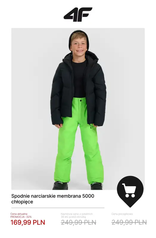 4F - gazetka promocyjna Kolekcja narciarska do -50% od soboty 17.01  - strona 8