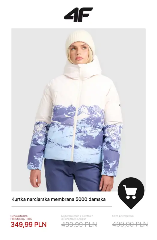 4F - gazetka promocyjna Kolekcja narciarska do -50% od soboty 17.01  - strona 12