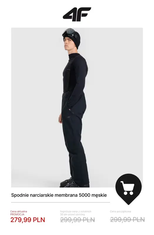 4F - gazetka promocyjna Kolekcja narciarska do -50% od soboty 17.01  - strona 10