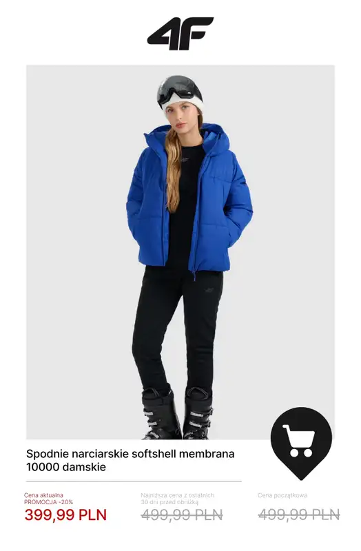 4F - gazetka promocyjna Kolekcja narciarska do -50% od soboty 17.01  - strona 3