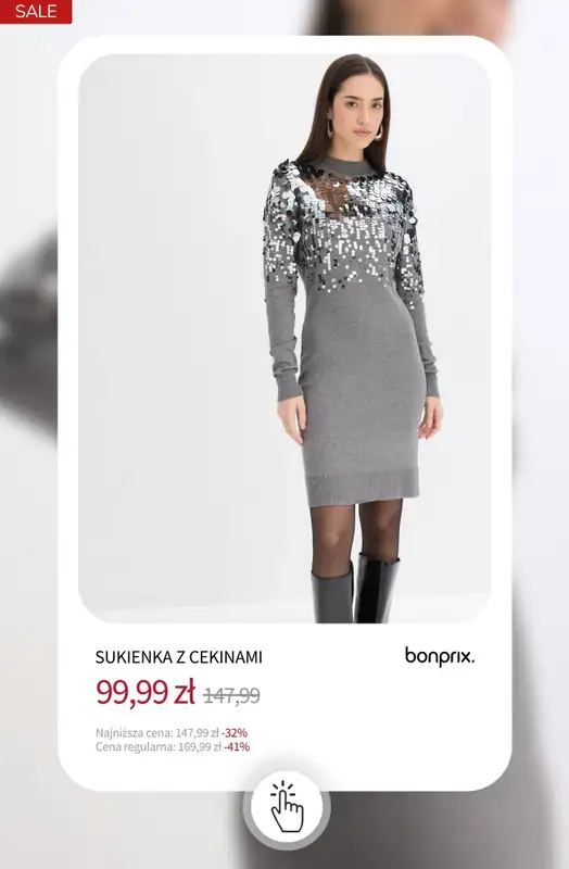 bonprix - gazetka promocyjna Eleganckie sukienki - już od 59,99 zł od piątku 16.01 do czwartku 22.01 - strona 19