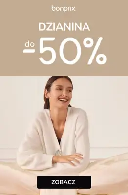 bonprix - gazetka promocyjna Dzianina do -50% od soboty 17.01 do piątku 23.01