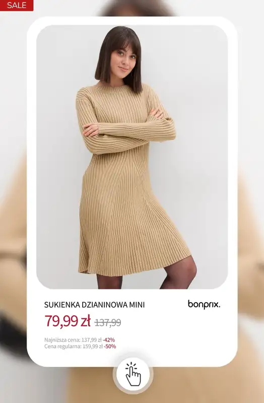 bonprix - gazetka promocyjna Dzianina do -50% od soboty 17.01 do piątku 23.01 - strona 12