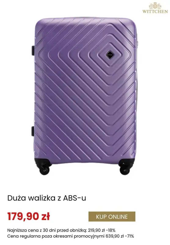 BEST SALE - gazetka promocyjna Wittchen | Do -30% na walizki od piątku 16.01  - strona 6