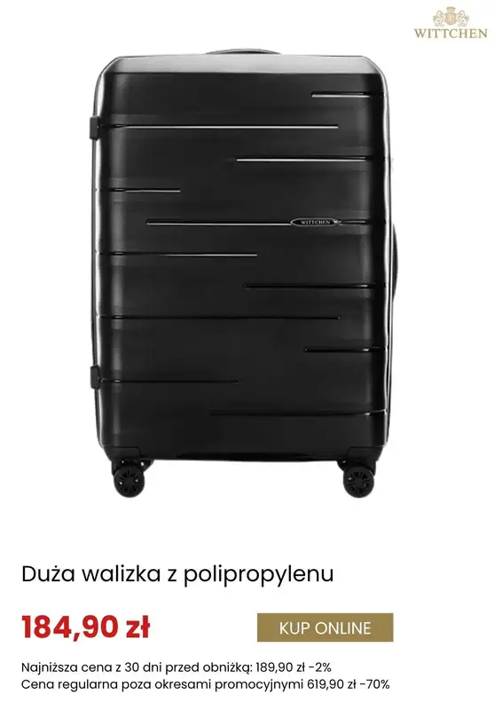 BEST SALE - gazetka promocyjna Wittchen | Do -30% na walizki od piątku 16.01  - strona 4