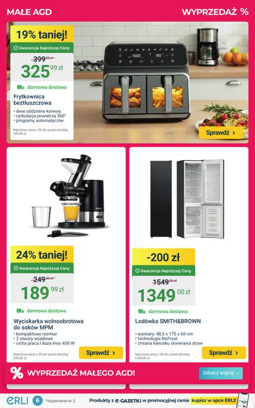 ERLI - gazetka promocyjna HOT PROMOCJE - Supermarket, AGD i Elektronika od poniedziałku 19.01 do niedzieli 25.01 - strona 6