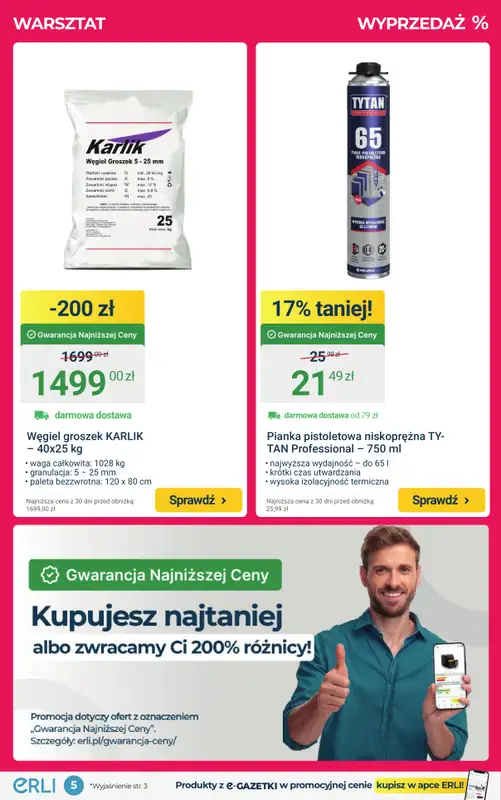 ERLI - gazetka promocyjna HIT DNIA – łap najlepszą okazję! od poniedziałku 19.01 do niedzieli 25.01 - strona 5