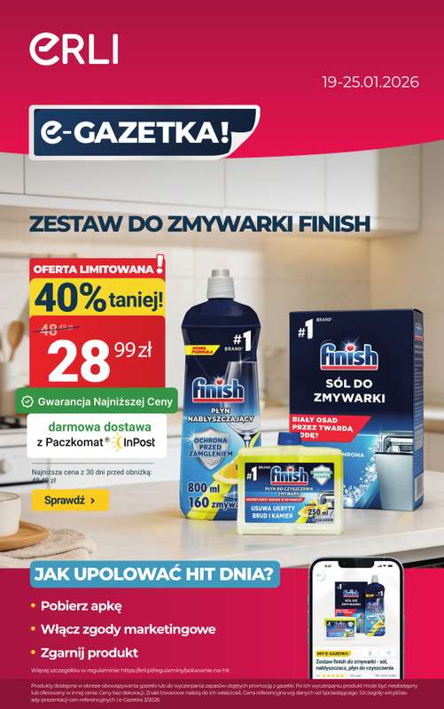 ERLI - gazetka promocyjna HIT DNIA – łap najlepszą okazję! od poniedziałku 19.01 do niedzieli 25.01