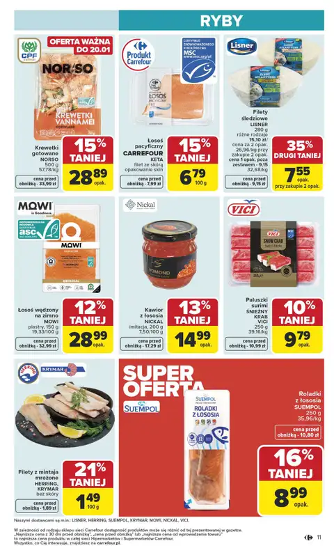 Carrefour - gazetka promocyjna Gazetka Carrefour od poniedziałku od poniedziałku 19.01 do niedzieli 25.01 - strona 13