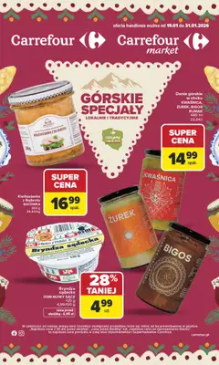 Carrefour - gazetka promocyjna Gazetka Górskie specjały od poniedziałku 19.01 do soboty 31.01
