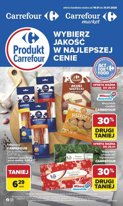 Carrefour Market - gazetka promocyjna Gazetka Produkt Carrefour od poniedziałku od poniedziałku 19.01 do soboty 31.01