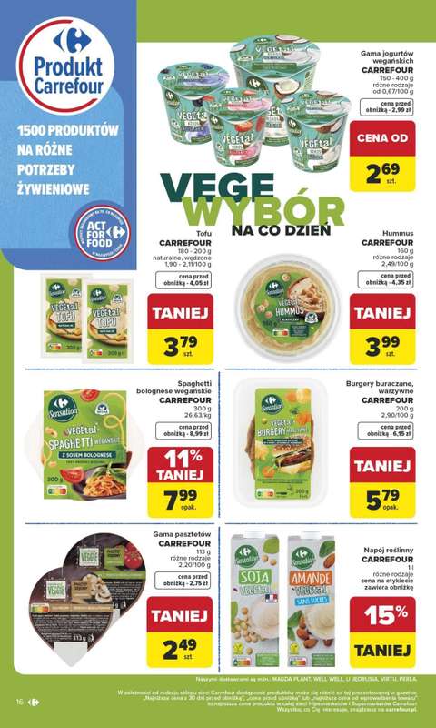 Carrefour Market - gazetka promocyjna Gazetka Produkt Carrefour od poniedziałku od poniedziałku 19.01 do soboty 31.01 - strona 16