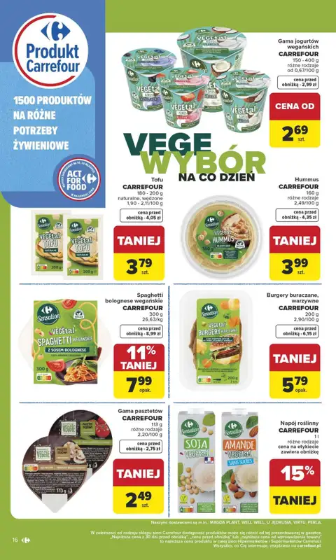 Carrefour Market - gazetka promocyjna Gazetka Produkt Carrefour od poniedziałku od poniedziałku 19.01 do soboty 31.01 - strona 16
