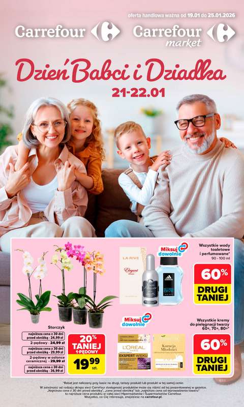 Carrefour Market - gazetka promocyjna Gazetka Dzień Babci i Dziadka  do niedzieli 25.01