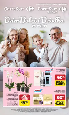 Carrefour Market - gazetka promocyjna Gazetka Dzień Babci i Dziadka od poniedziałku 19.01 do niedzieli 25.01
