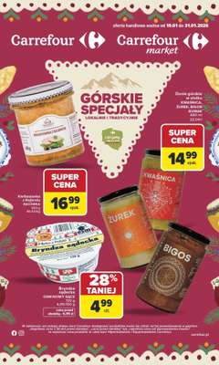 Carrefour Market - gazetka promocyjna Gazetka Górskie specjały od poniedziałku 19.01 do soboty 31.01