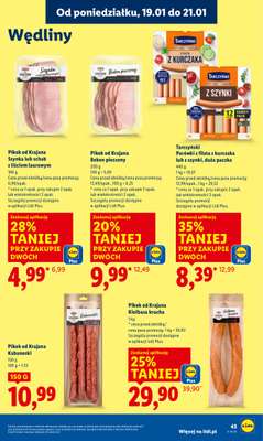 Lidl - gazetka promocyjna Oferta od poniedziałku od poniedziałku 19.01 do środy 21.01 - strona 43
