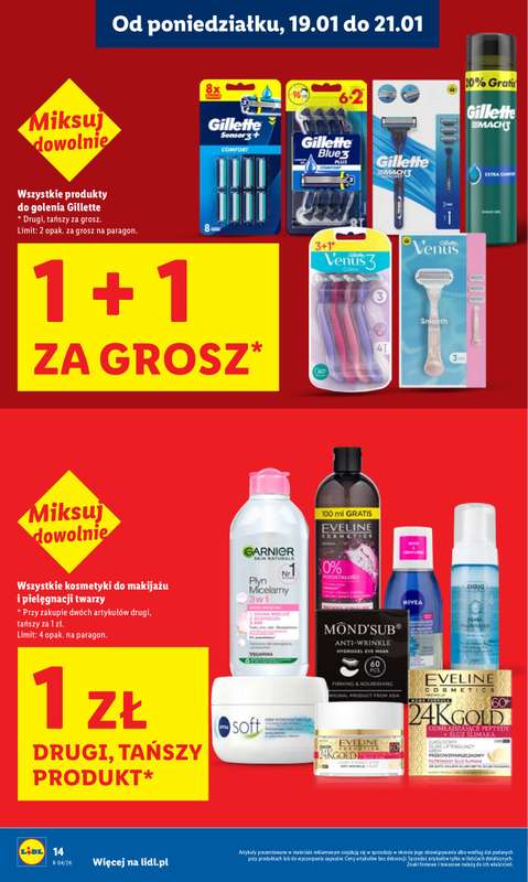 Lidl - gazetka promocyjna Oferta od poniedziałku od poniedziałku 19.01 do środy 21.01 - strona 14