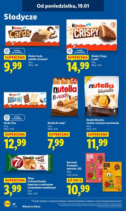 Lidl - gazetka promocyjna Oferta od poniedziałku od poniedziałku 19.01 do środy 21.01 - strona 52