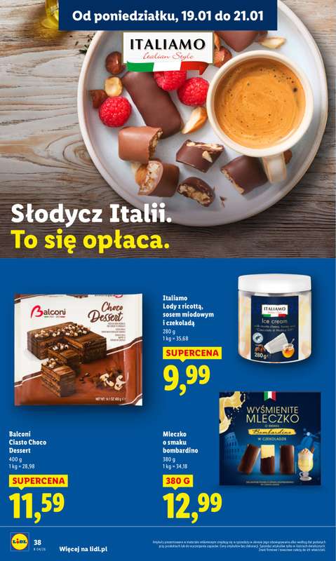 Lidl - gazetka promocyjna Oferta od poniedziałku od poniedziałku 19.01 do środy 21.01 - strona 38