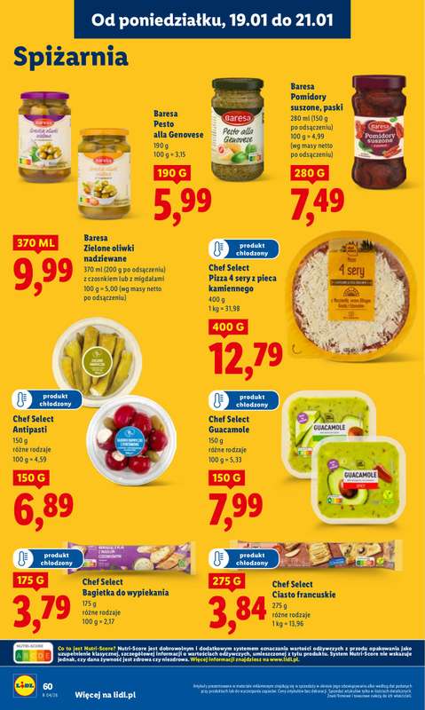 Lidl - gazetka promocyjna Oferta od poniedziałku od poniedziałku 19.01 do środy 21.01 - strona 60