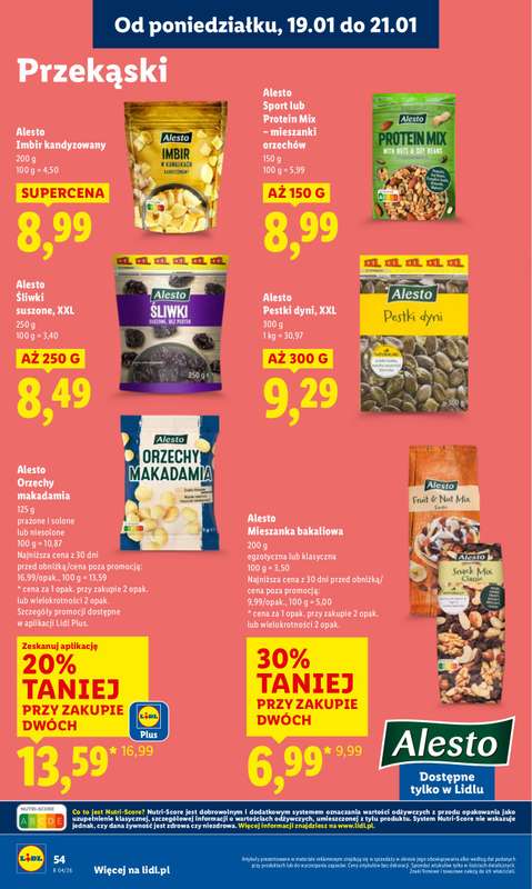 Lidl - gazetka promocyjna Oferta od poniedziałku od poniedziałku 19.01 do środy 21.01 - strona 54