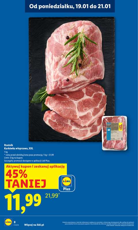 Lidl - gazetka promocyjna Oferta od poniedziałku od poniedziałku 19.01 do środy 21.01 - strona 8