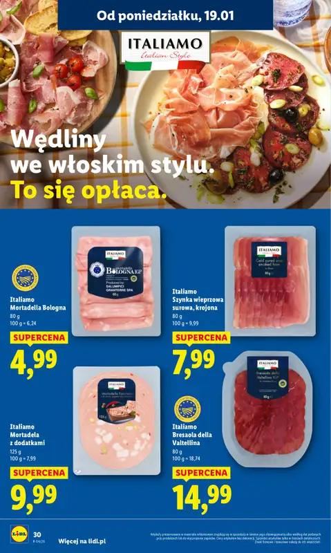Lidl - gazetka promocyjna Oferta od poniedziałku od poniedziałku 19.01 do środy 21.01 - strona 30