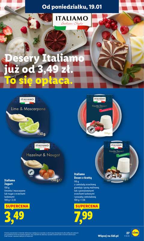 Lidl - gazetka promocyjna Oferta od poniedziałku od poniedziałku 19.01 do środy 21.01 - strona 27