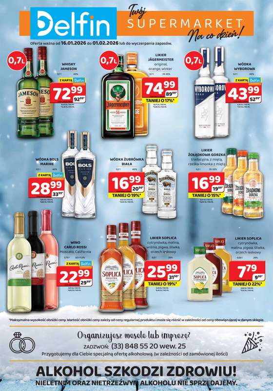 Delfin - gazetka promocyjna Gazetka alkoholowa  do niedzieli 01.02