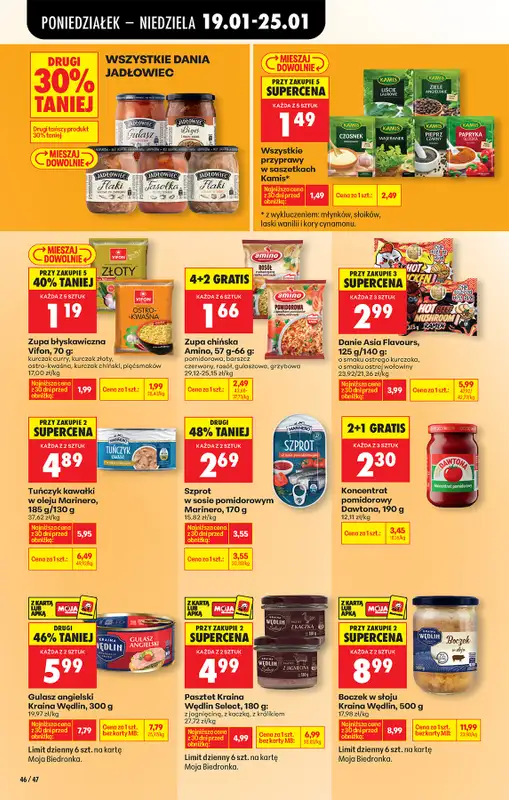Biedronka - gazetka promocyjna Od poniedziałku od poniedziałku 19.01 do soboty 24.01 - strona 56