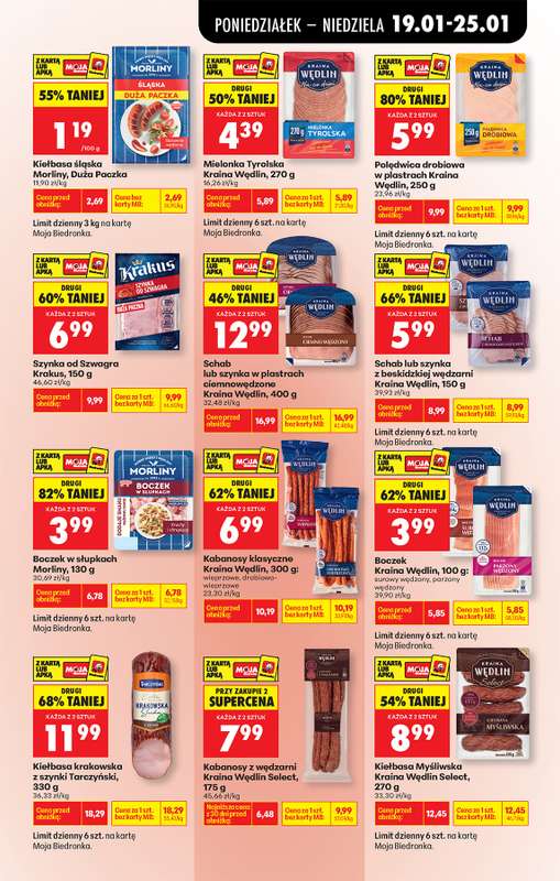 Biedronka - gazetka promocyjna Od poniedziałku, Z ladą tradycyjną od poniedziałku 19.01 do soboty 24.01 - strona 39