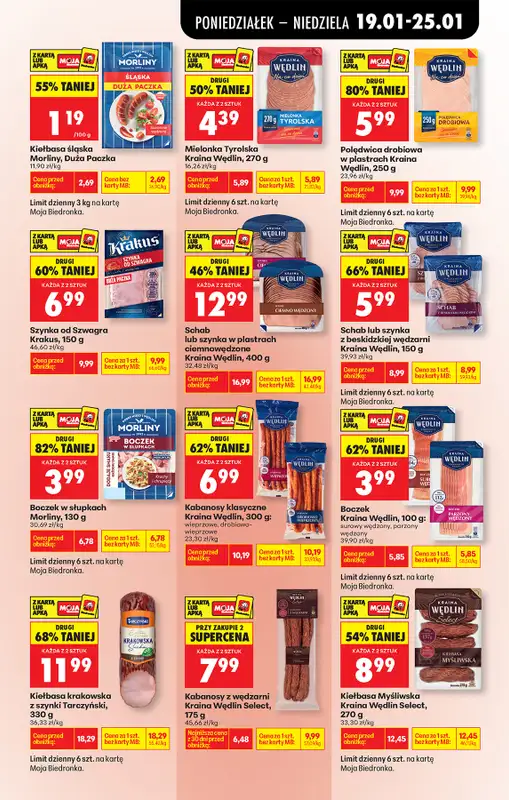 Biedronka - gazetka promocyjna Od poniedziałku, Z ladą tradycyjną od poniedziałku 19.01 do soboty 24.01 - strona 39