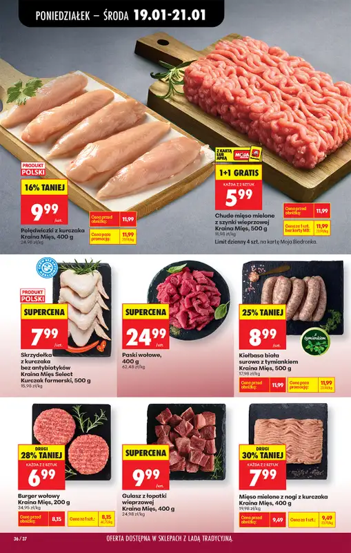 Biedronka - gazetka promocyjna Od poniedziałku, Z ladą tradycyjną od poniedziałku 19.01 do soboty 24.01 - strona 42