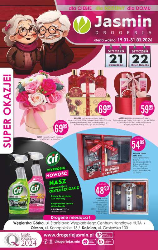Drogerie Jasmin - gazetka promocyjna Gazetka od poniedziałku 19.01 do soboty 31.01