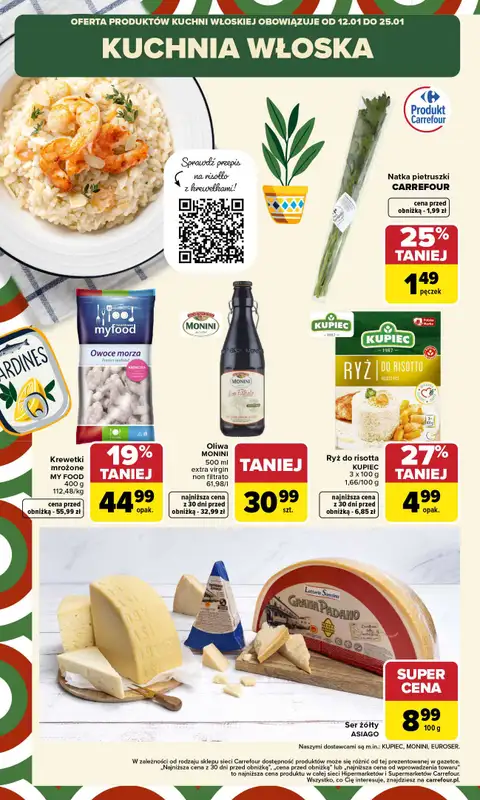 Carrefour Market - gazetka promocyjna Gazetka Kuchnia Włoska od poniedziałku 12.01 do niedzieli 25.01 - strona 10