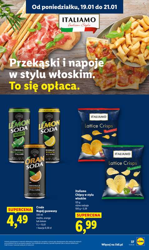 Lidl - gazetka promocyjna Oferta od poniedziałku od poniedziałku 19.01 do środy 21.01 - strona 37