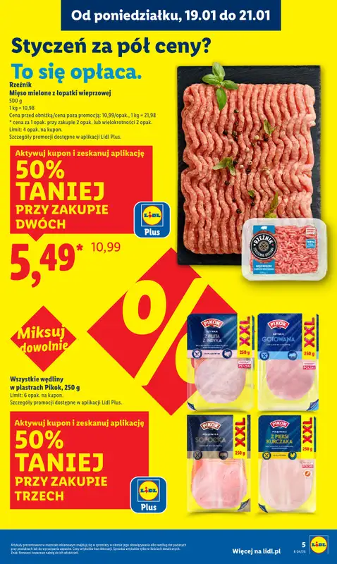Lidl - gazetka promocyjna Oferta od poniedziałku od poniedziałku 19.01 do środy 21.01 - strona 5