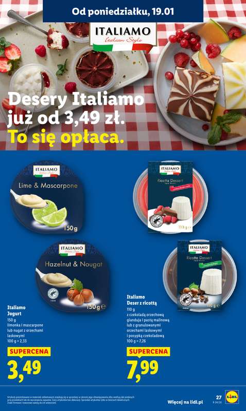 Lidl - gazetka promocyjna Oferta od poniedziałku od poniedziałku 19.01 do środy 21.01 - strona 27
