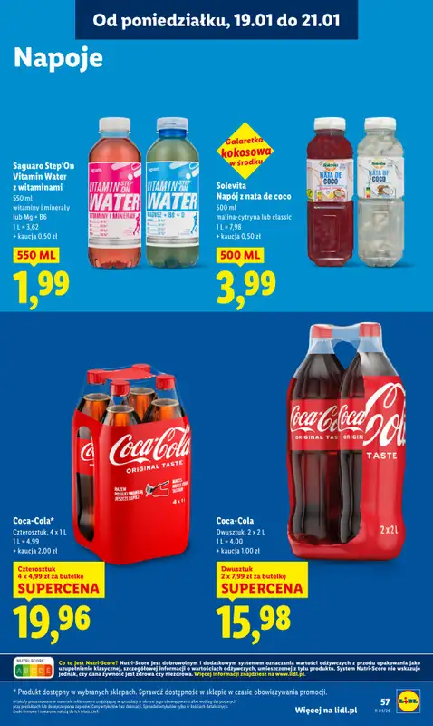 Lidl - gazetka promocyjna Oferta od poniedziałku od poniedziałku 19.01 do środy 21.01 - strona 57