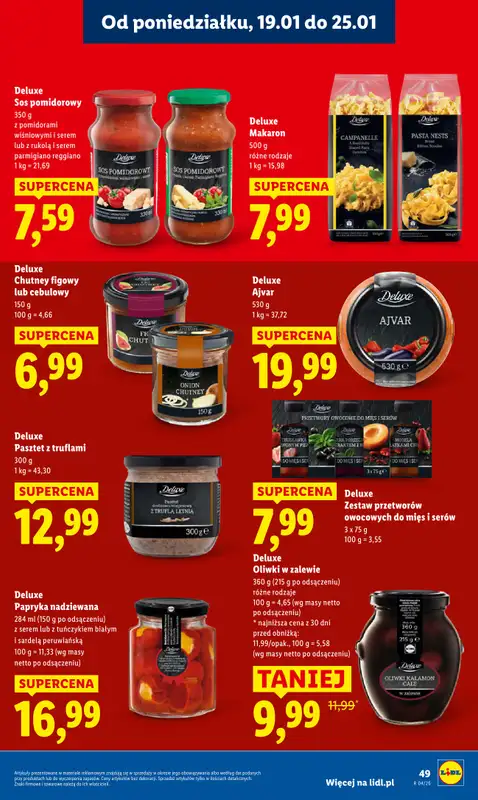 Lidl - gazetka promocyjna Oferta od poniedziałku od poniedziałku 19.01 do środy 21.01 - strona 49