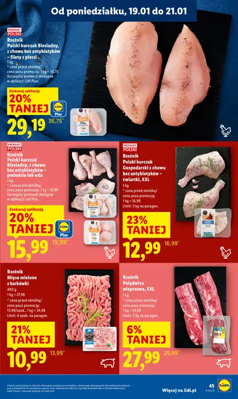 Lidl - gazetka promocyjna Oferta od poniedziałku od poniedziałku 19.01 do środy 21.01 - strona 45