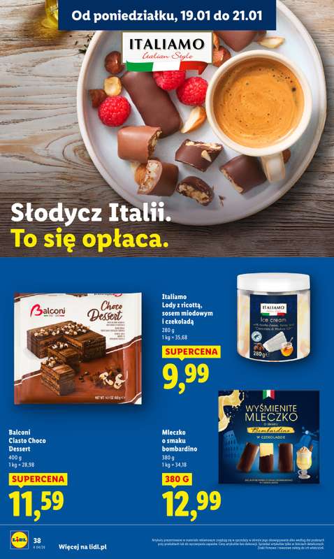 Lidl - gazetka promocyjna Oferta od poniedziałku od poniedziałku 19.01 do środy 21.01 - strona 38