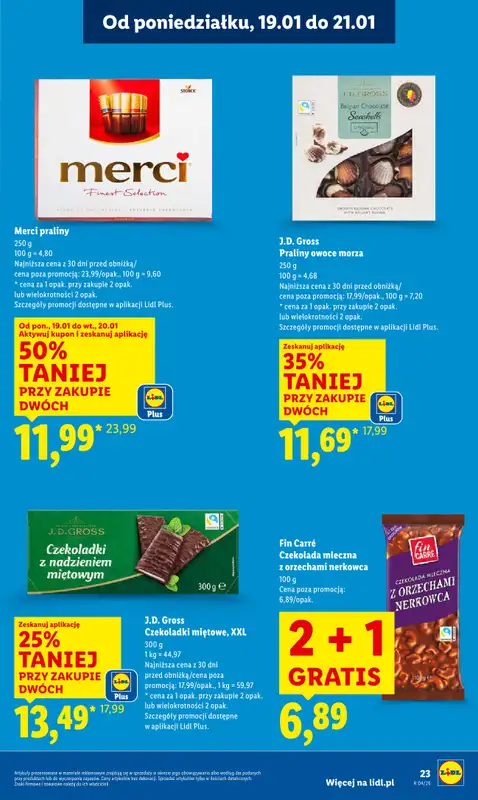 Lidl - gazetka promocyjna Oferta od poniedziałku od poniedziałku 19.01 do środy 21.01 - strona 23