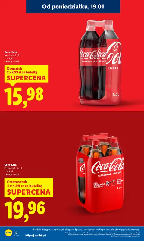 Lidl - gazetka promocyjna Oferta od poniedziałku od poniedziałku 19.01 do środy 21.01 - strona 12